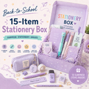 15-Item Back-to-School Stationery Box